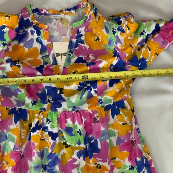TYLER BOE KARLIE MONET DRESS FLORAL MONET NWT size Medium - Picture 7 of 7